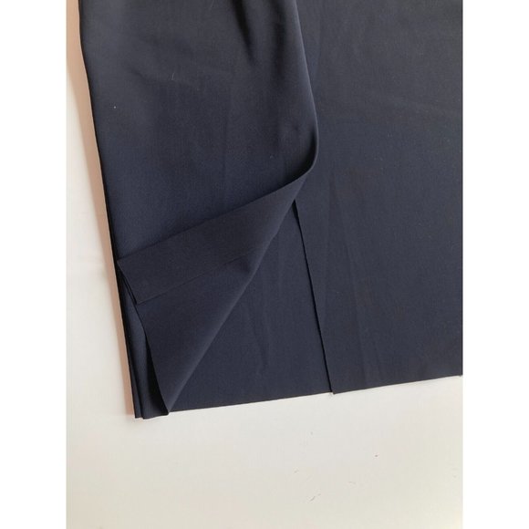 GRETA CONSTANTINE Faelyn Navy Neoprene Ruffle Trim Sheath Dress, Size XS - Picture 10 of 14